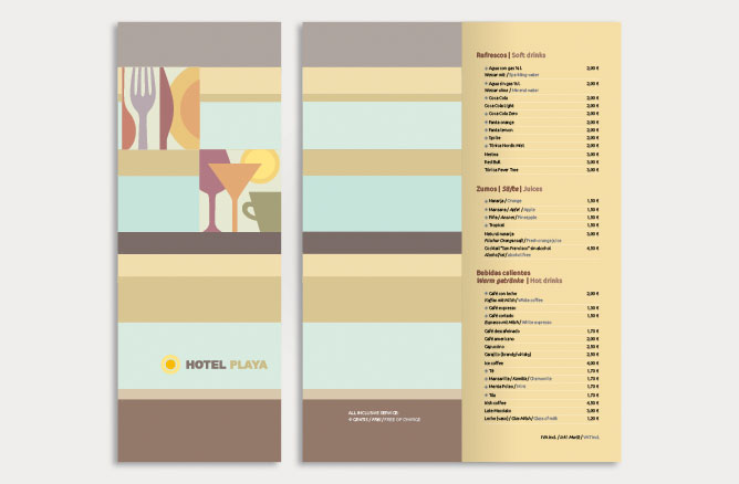 imagen de cartas de bar y restaurante